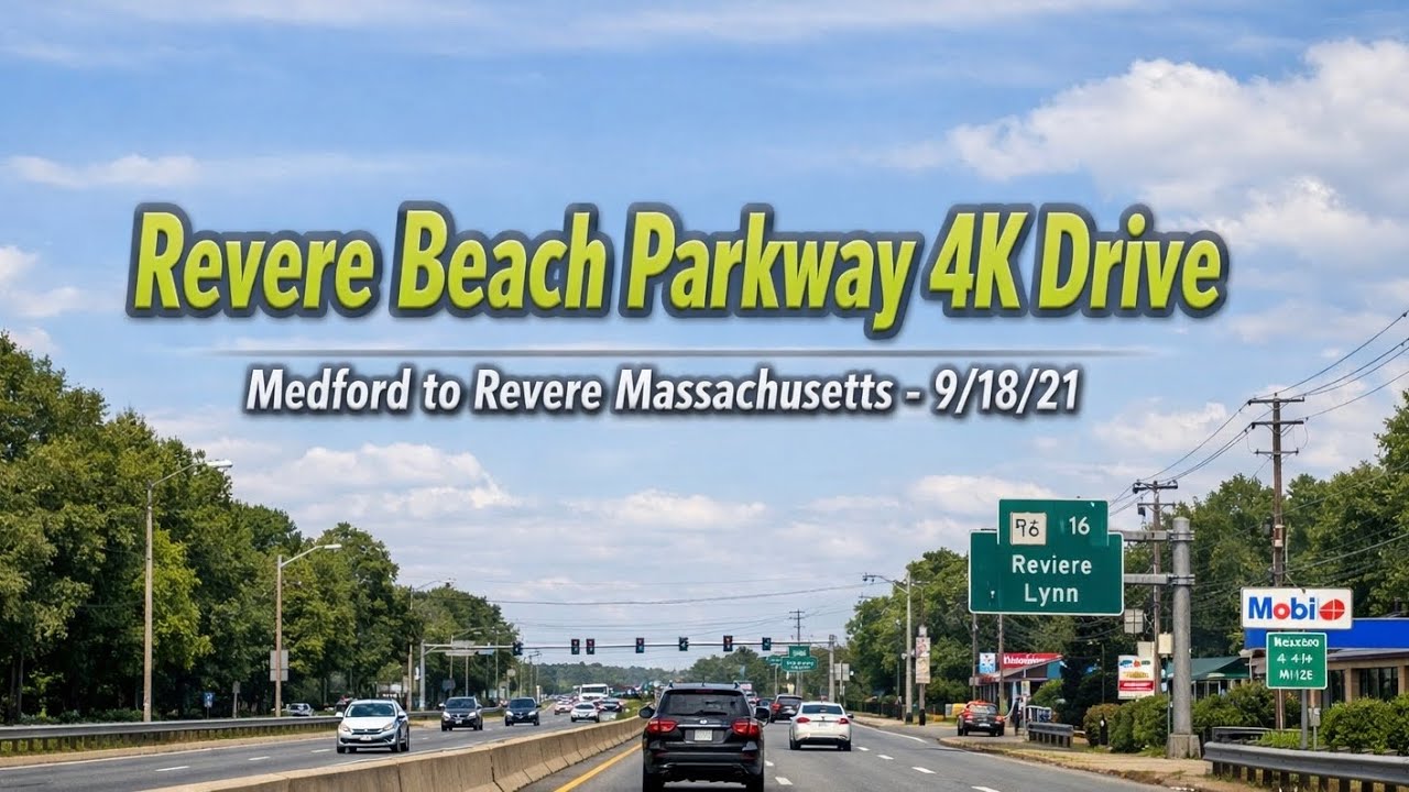 🛣️ Revere Beach Parkway 4K Drive | Medford to Revere Massachusetts - 9/18/21