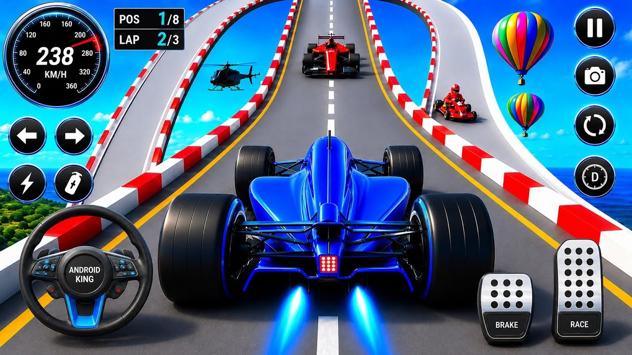 GT Formula Car Mega Ramp Extreme Racing - Formula Car Racing Stunts 3D - Android GamePlay 