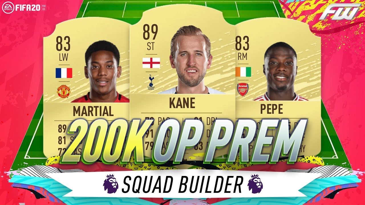 BEST 200K PREM Squad Builder FIFA 20 w/ Custom Tactics & Player Instructions