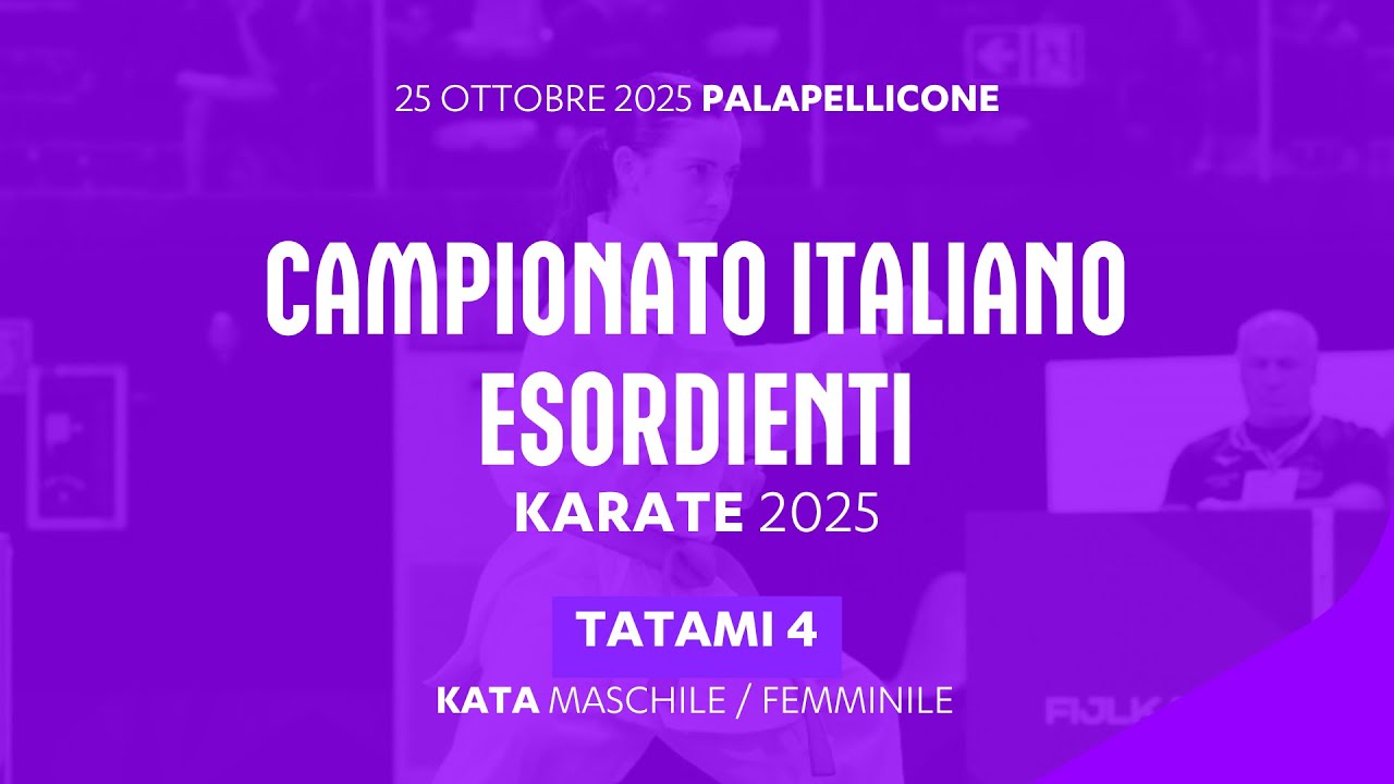 🥋 Karate 👉 Campionato Italiano Esordienti #kata 2025 ➡️ Tatami4 🟢 Day1