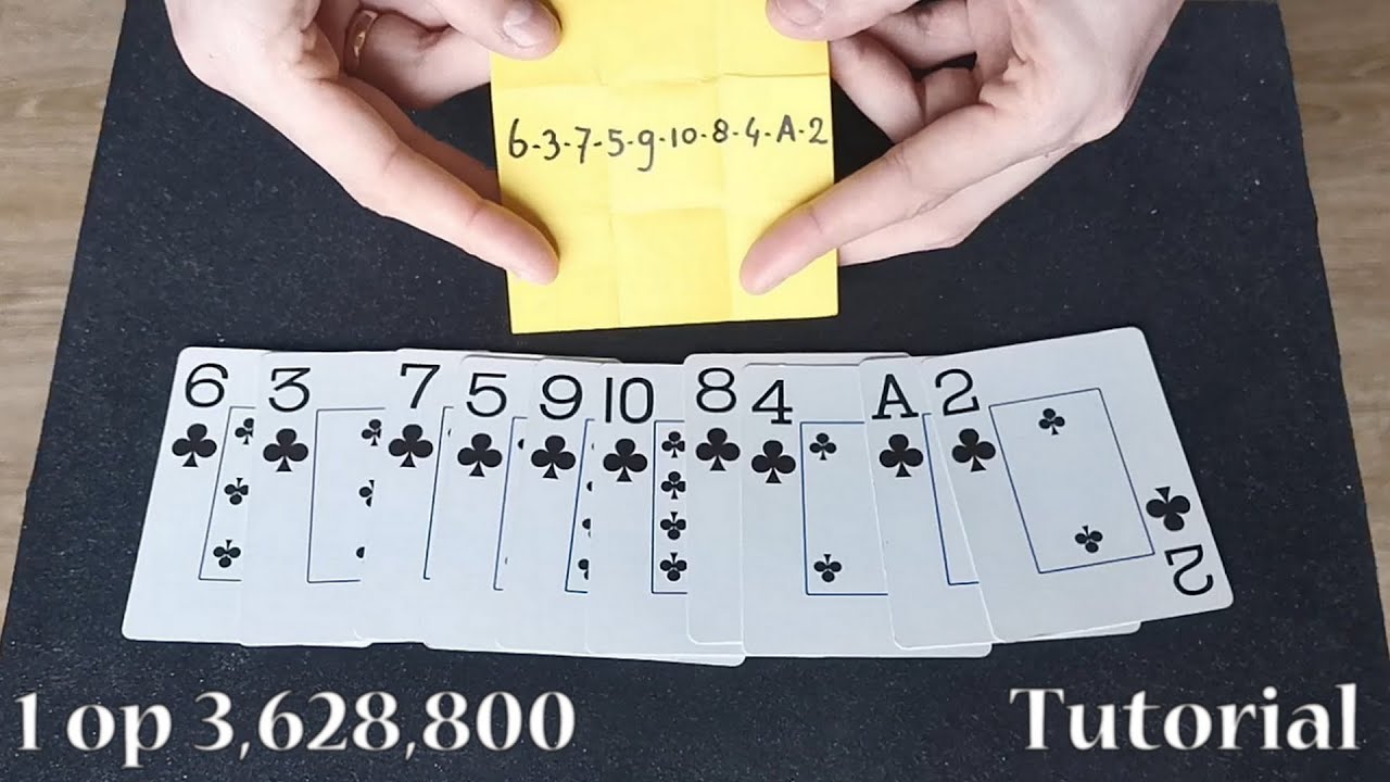 1 op 3,628,800 (kaarttruc + uitleg)
