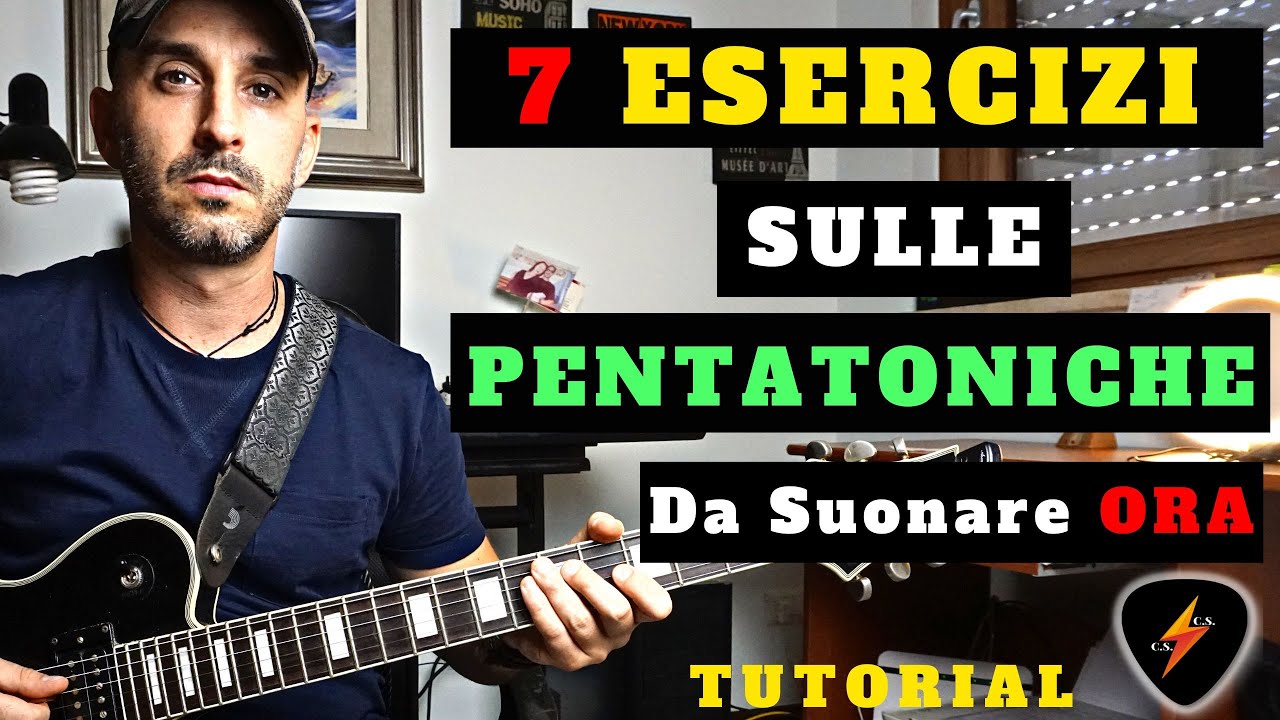 ESERCIZI SULLE SCALE PENTATONICHE PER CHITARRA - LEZIONI DI CHITARRA | Claudio Scorcelletti