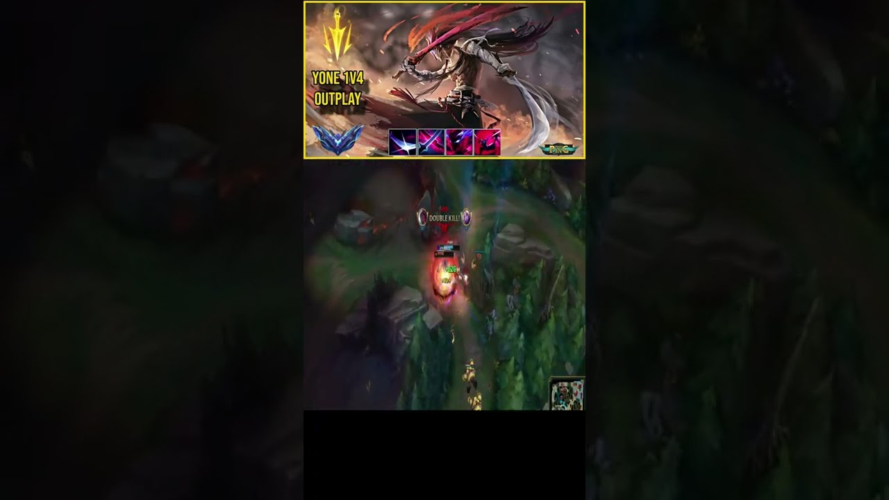 Yone 1v4 Outplay 🔥#faker #Short  #Yoneopt #Leagueoflegends #Leagueshort