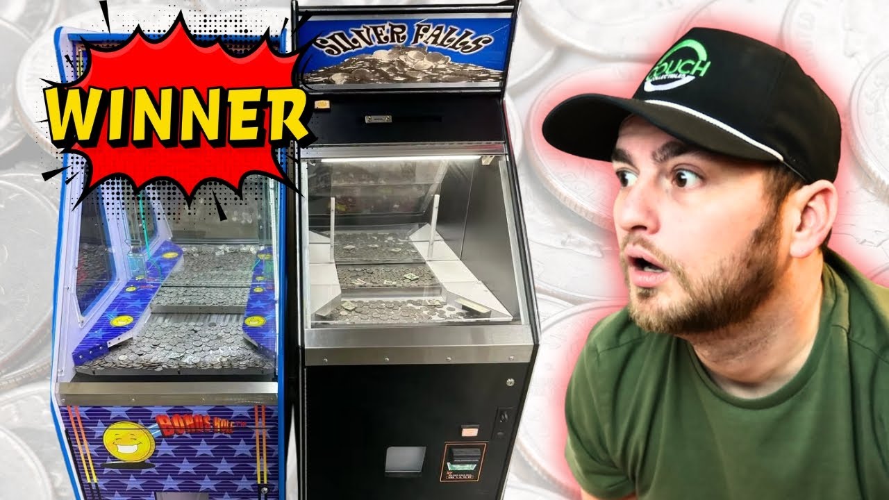 SILVER Falls Coin Pusher Quarter Machine! Don't Spend RARE Quarters!