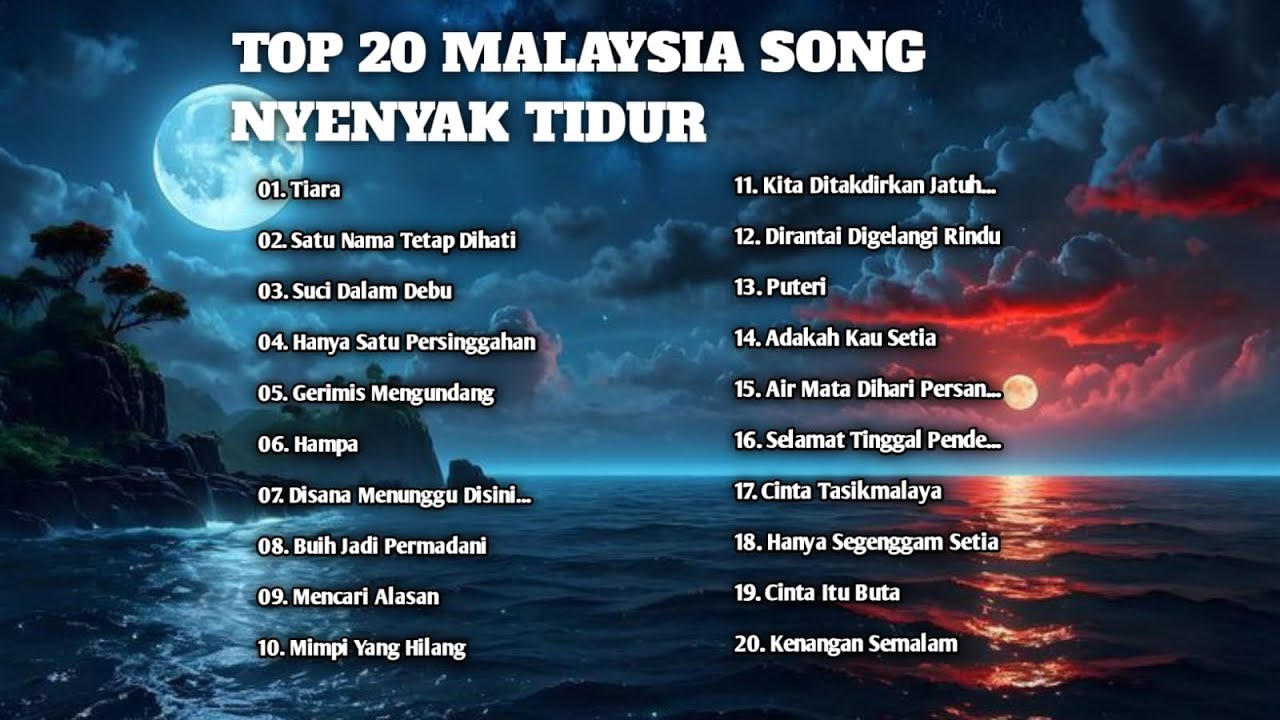 LAGU MALAYSIA TIDUR TERPOPULER 😴🎧 | Lagu Lama Malaysia Paling Merdu & Menenangkan