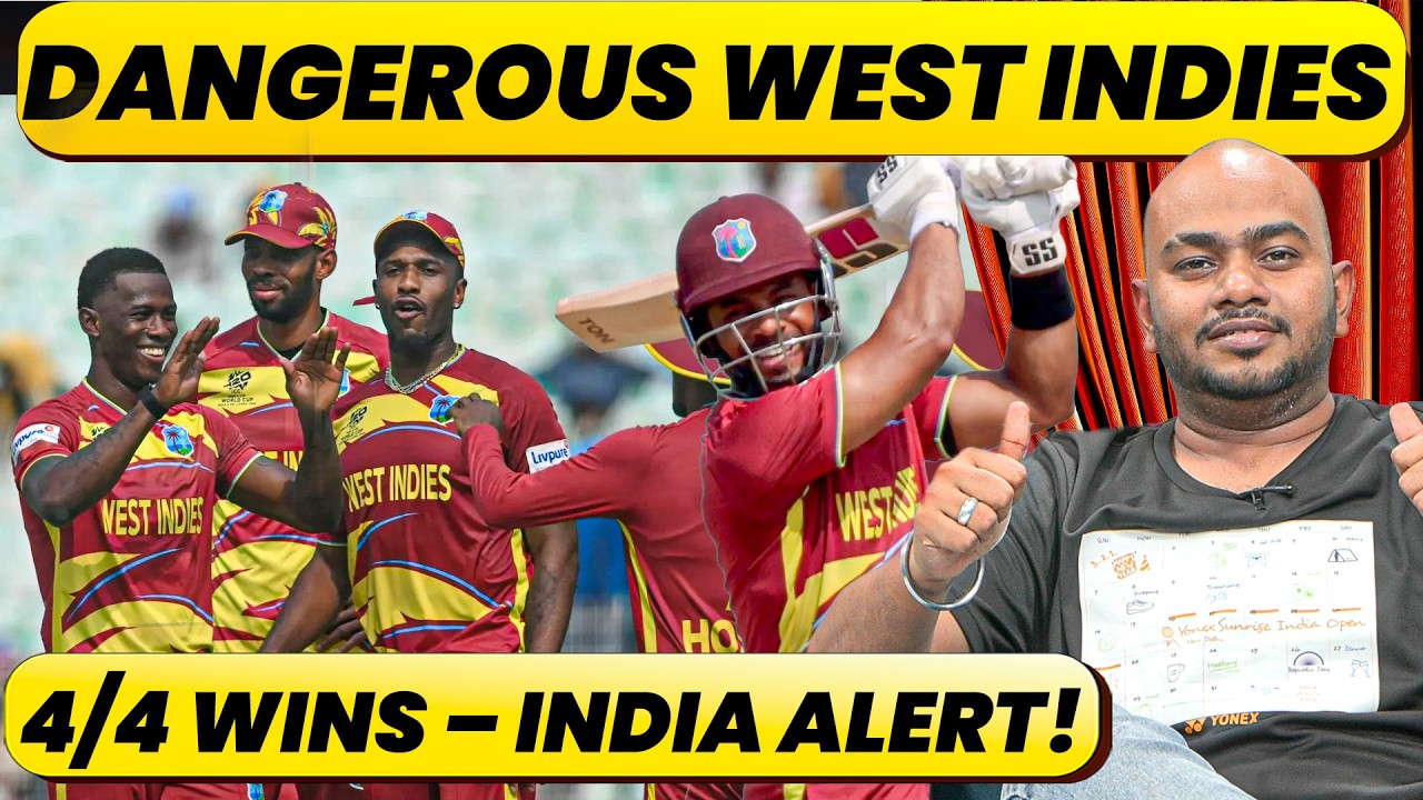 🔴DANGEROUS WEST INDIES 4/4! INDIA KO KHULI CHETAVANI, CARIBBEAN STORM AA RAHA HAI 🔥🔥