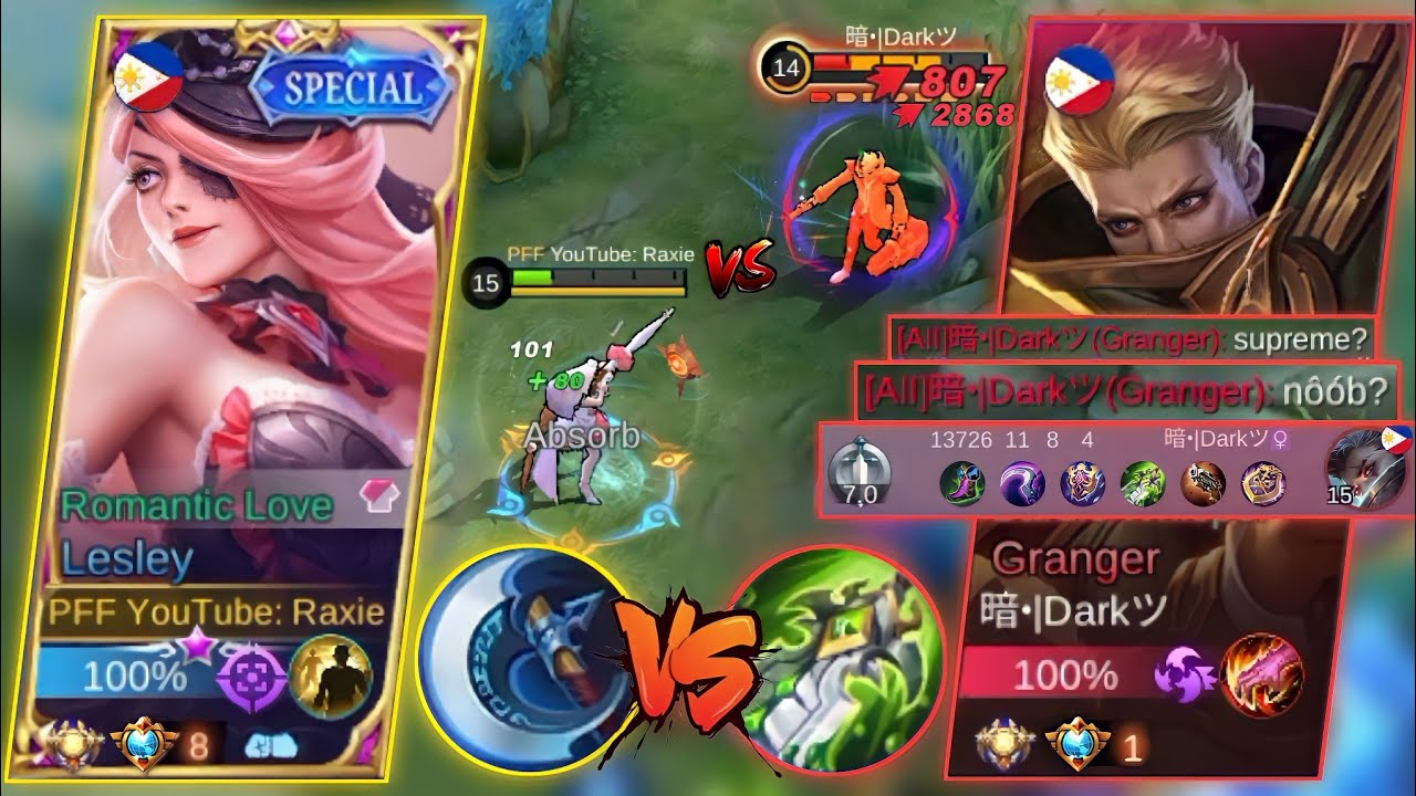 RAXIE VS TRASHTALKERS! (TOP GLOBAL LESLEY VS TOP GLOBAL GRANGER) (WHO WILL WIN?) - MLBB