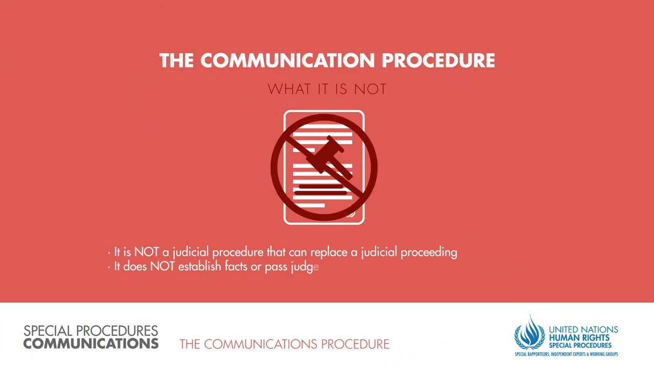 The complaints procedure of the Special Procedures: The Communications Procedure