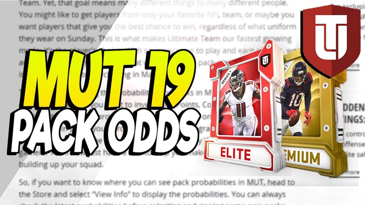 MUT 19 NEW PACK ODDS SYSTEM! NEW PACK PROBABILITY!| MADDEN 19 ULTIMATE TEAM NEWS