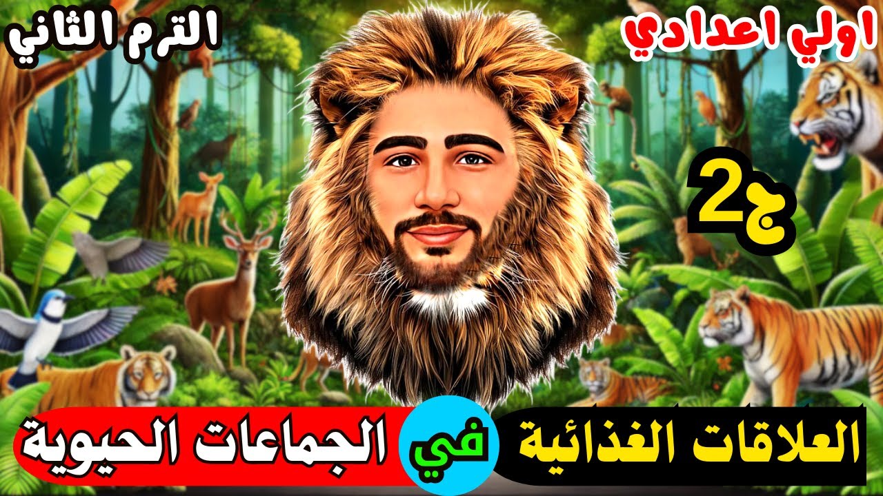 العلاقات الغذائية في الجماعات الحيوية🌿➡️🐰➡️🦁 | علوم أولى إعدادي - الترم الثاني 2025
