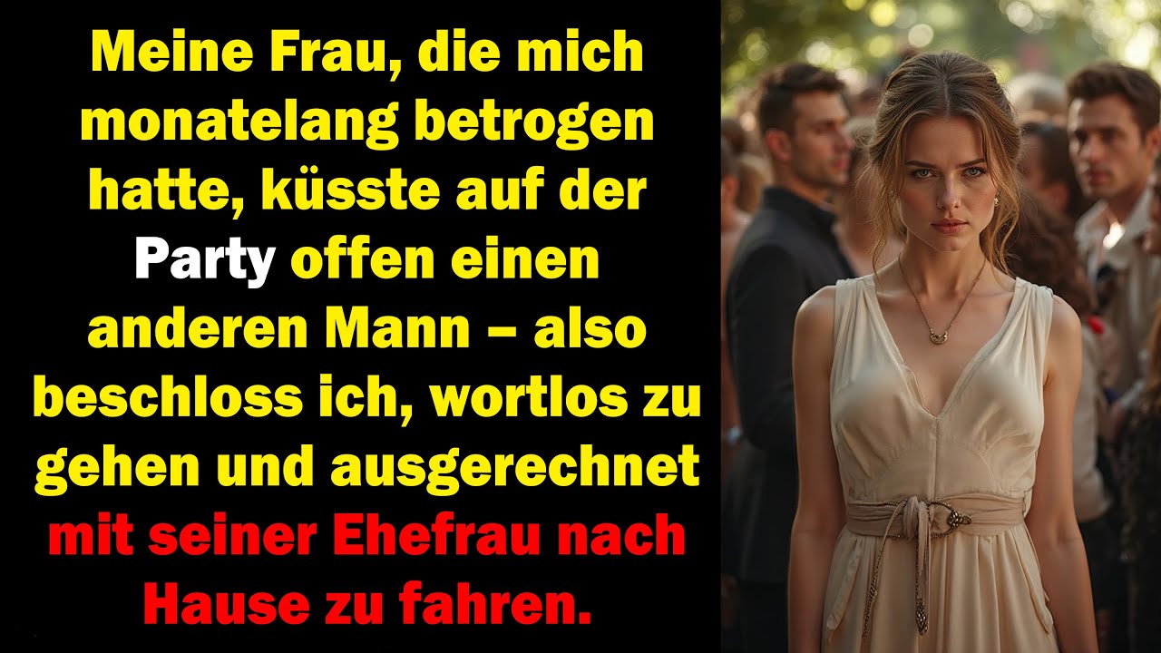 Sie k&uuml;sste ihn auf der Party &ndash; ich ging still&hellip; mit seiner Frau an meiner Seite