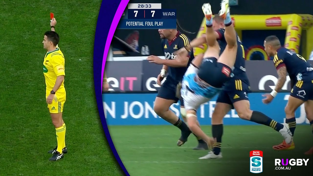 Sam Gilbert red carded for reckless tip tackle on Michael Hooper