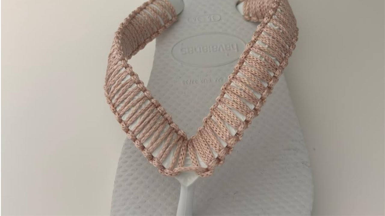 Macrame Slipper Video Class - Macrame, Tutorial , Slipper Macrame - Chinelo em Macramê Fácil