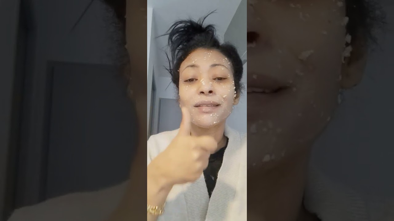 مقشر👍داومي عليه لتفتيح وشد البشرة  بمكونين فقط