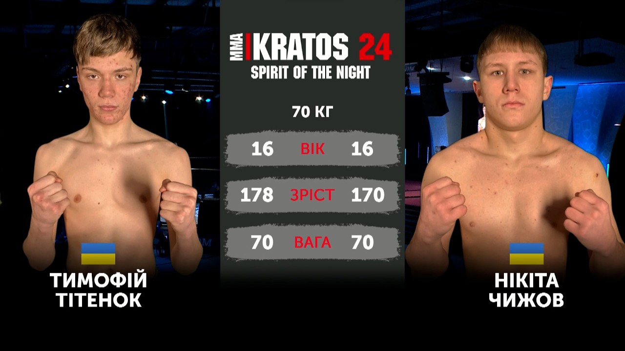 MMA Kratos 24 [ 70 kg ] Тітенок Тимофій vs Чижов Нікіта