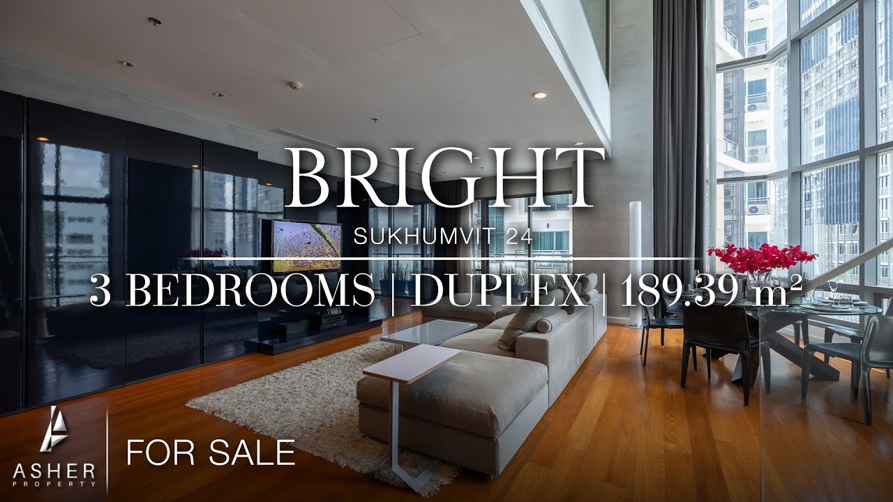 Bright Sukhumvit 24 | Duplex 3 Bedrooms | 189.39 sq.m. | Available for SALE