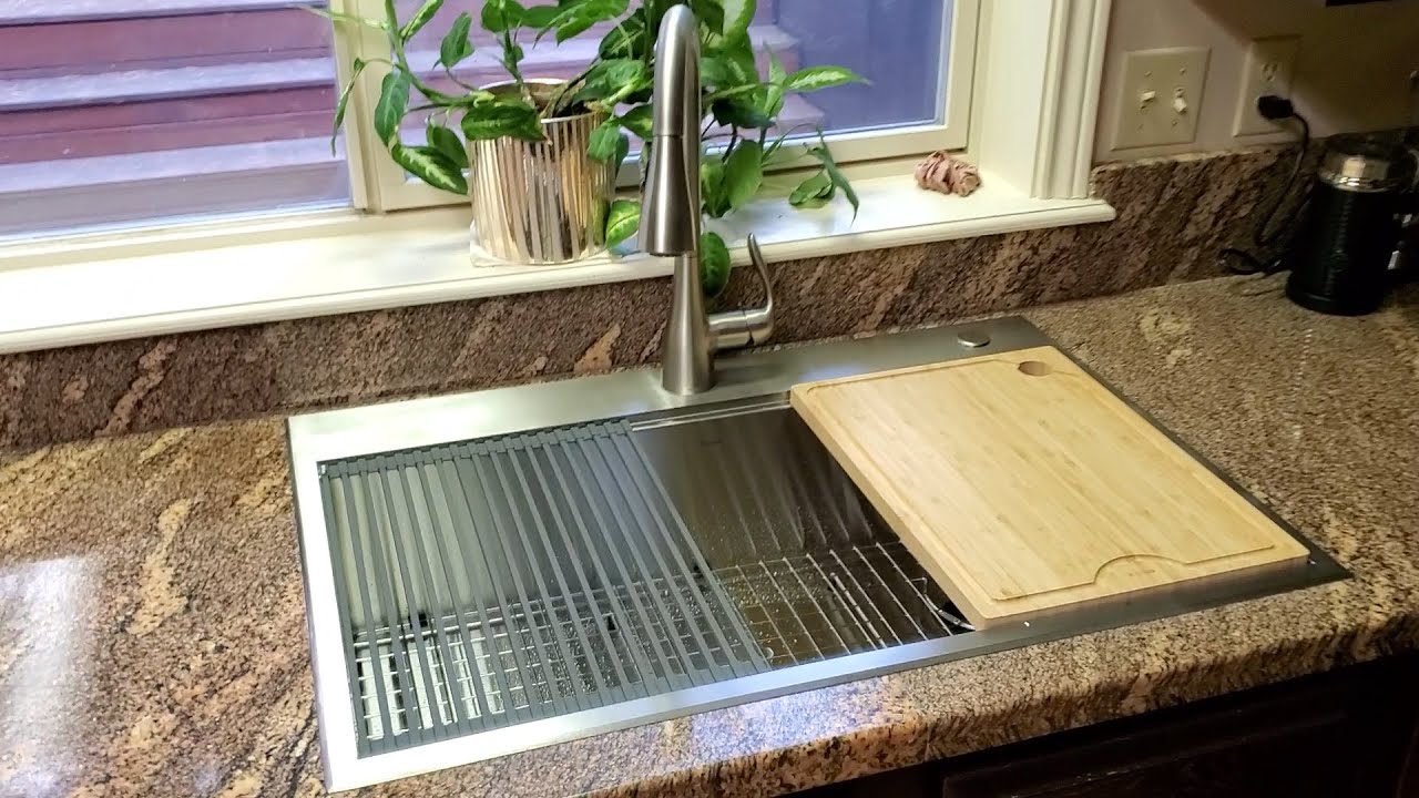 KRAUS Sink Top Mount Installation. Мойка KRAUS установка сверху