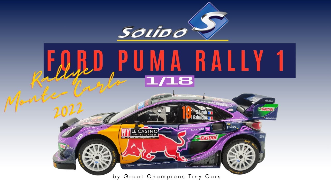REVIEW & UNBOXING Solido 1:18 diecast Ford Puma Rally 1 WRC modelcar, Sébastien Loeb 2022