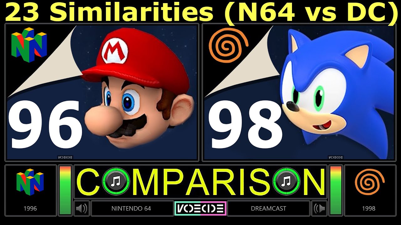23 Similarities (Nintendo 64 vs Dreamcast) Are they from the Same Generation ? You Decide | VCDECIDE