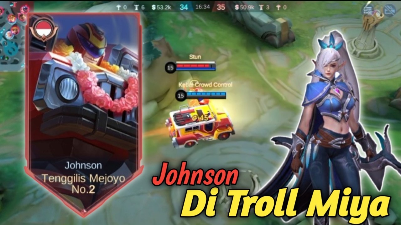 💥Miya Ngetrol, Tapi Semangat Menabrak Johnson Tetap Menyala~Mobile Legends