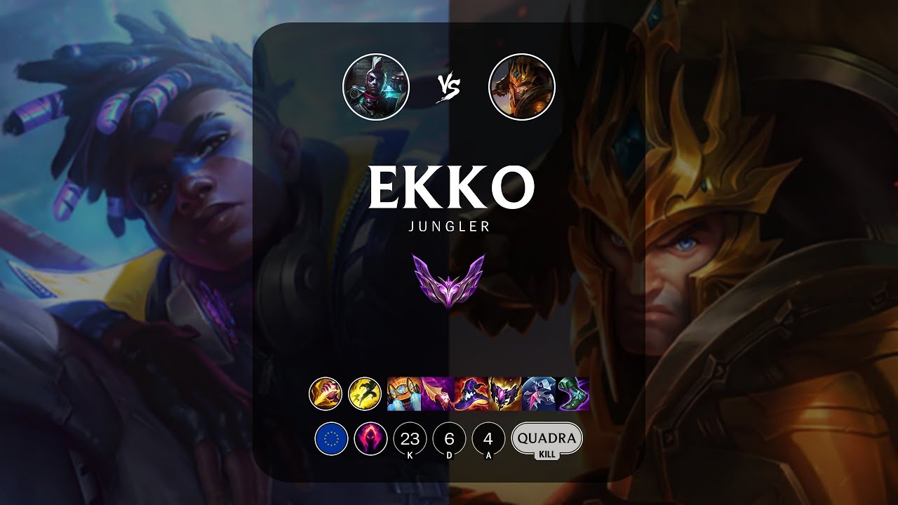 Ekko Jungle vs Jarvan IV - EUW Master Patch 13.22