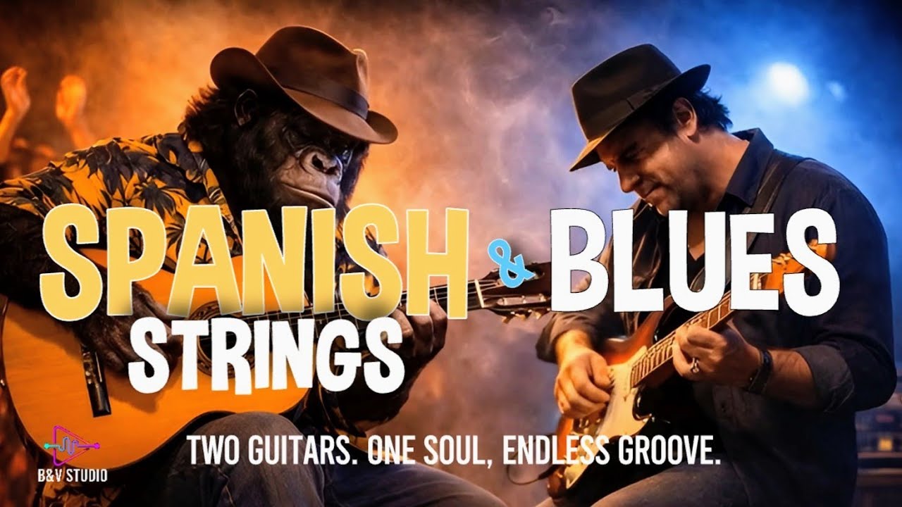 Spanish Strings & Blues Guitar | Guitar Blues | Electric Guitar Blues Instrumental