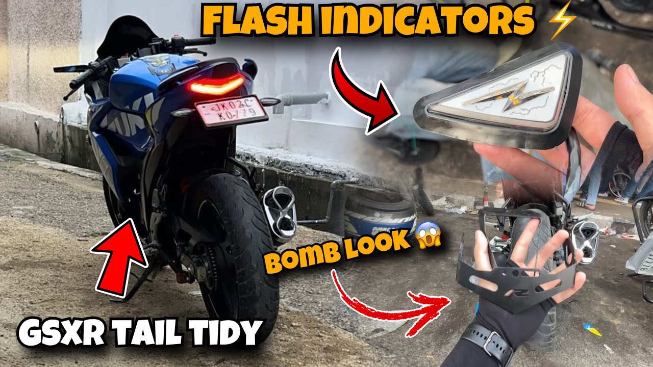 Finally apni gixxer sf mei tail tidy lga di😍 #modified #modification #gixxersf #bikemodification
