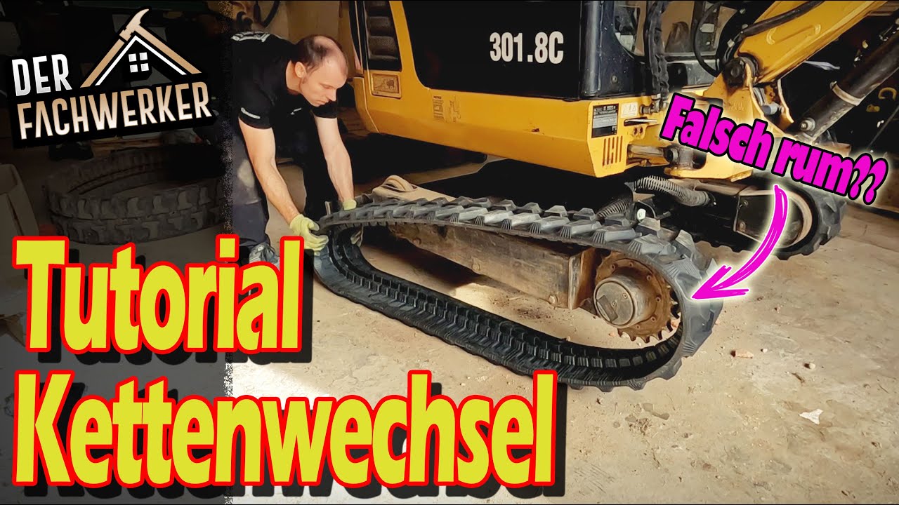 Minibagger Tutorial - Wie wechsel ich die Ketten? (CAT 301.8C)