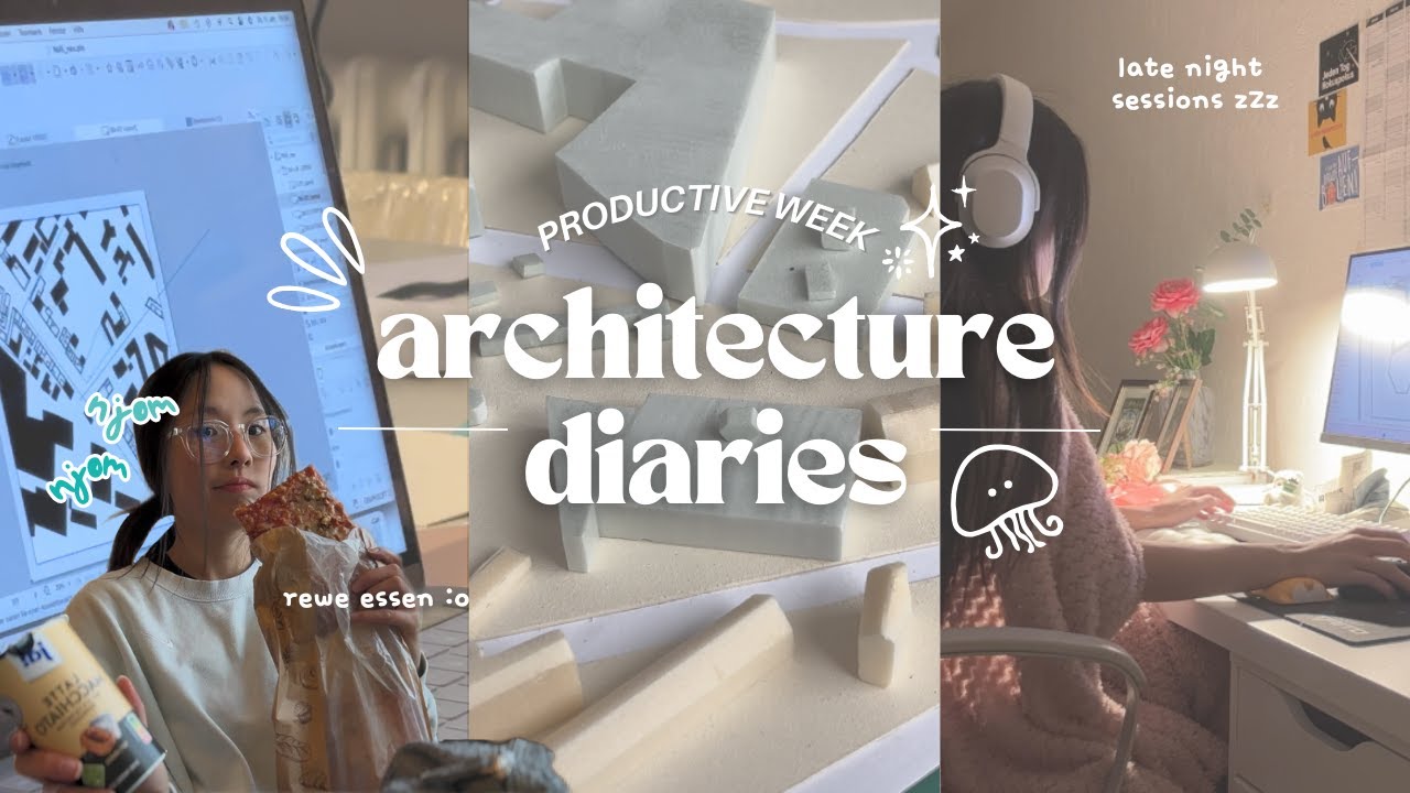 eine produktive woche im architekturstudium II back to uni 🪸🫧