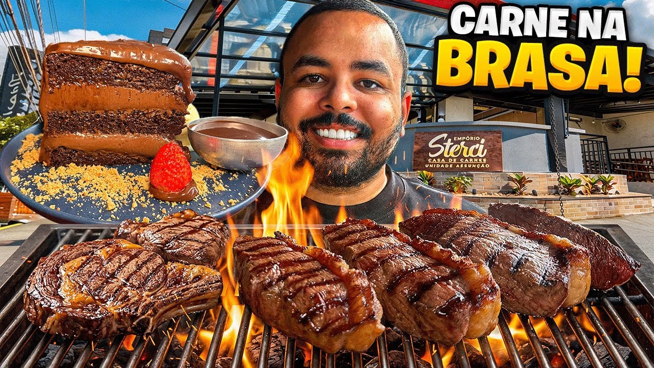 COMI AS CARNES NA BRASA DESSE RESTAURANTE! 🔥🥩