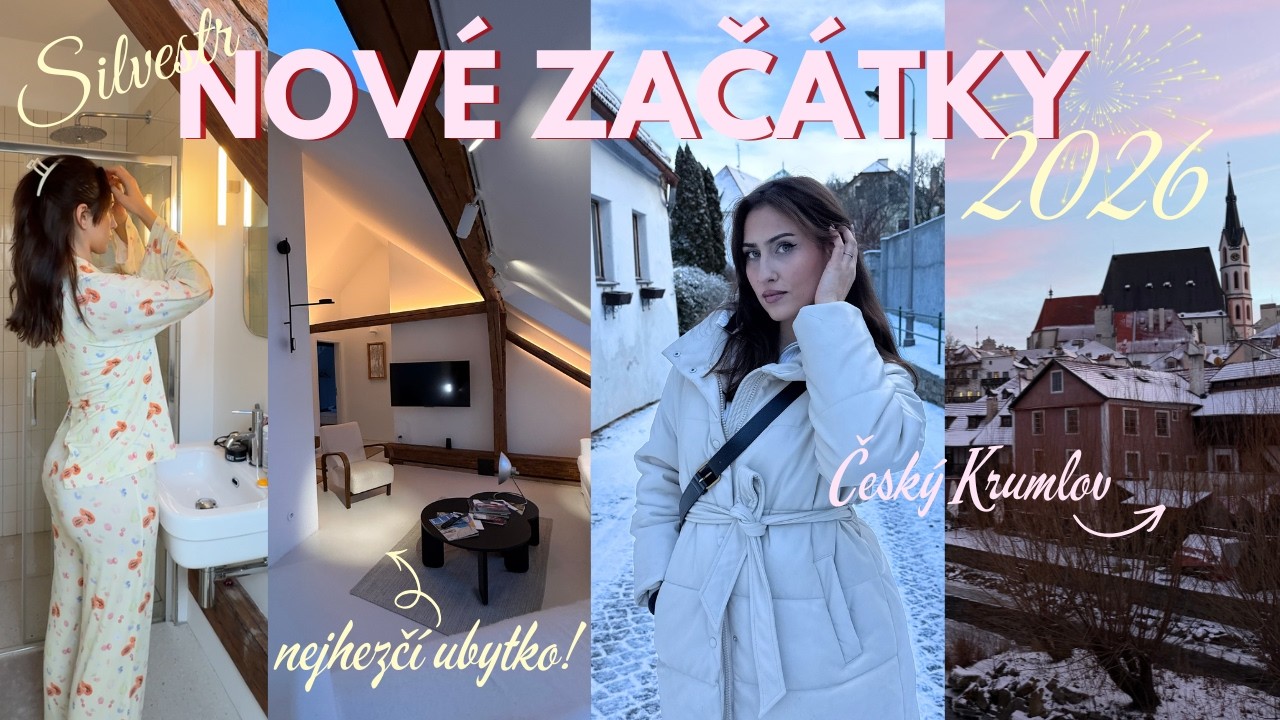 VLOG 2026 🎀 | Nejhezčí ubytování v Českém Krumlově 🤯, povídání, tipy na podniky a nové začátky 💗✨❄️🌙