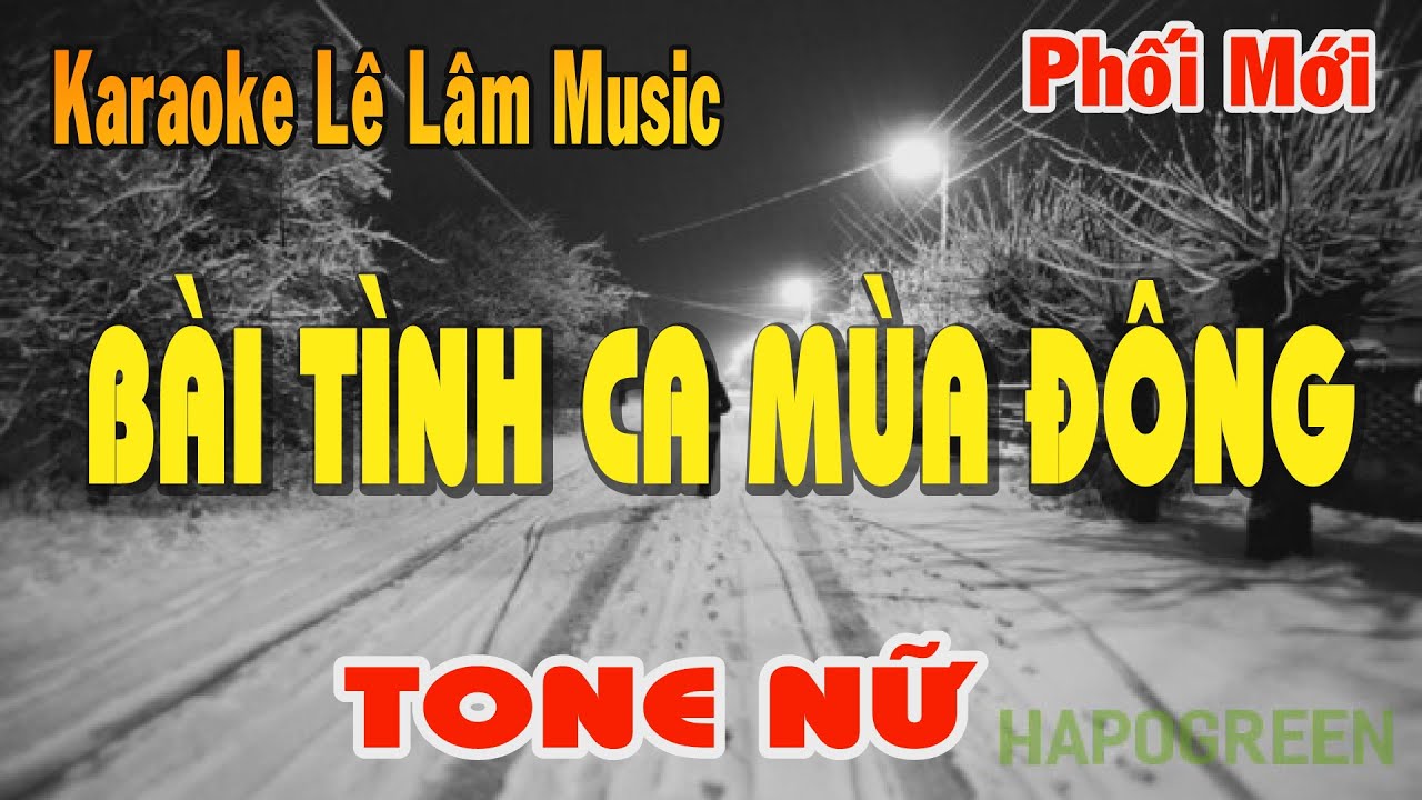 Karaoke  Bài Tình Ca Mùa Đông Tone Nữ - Lê Lâm Music