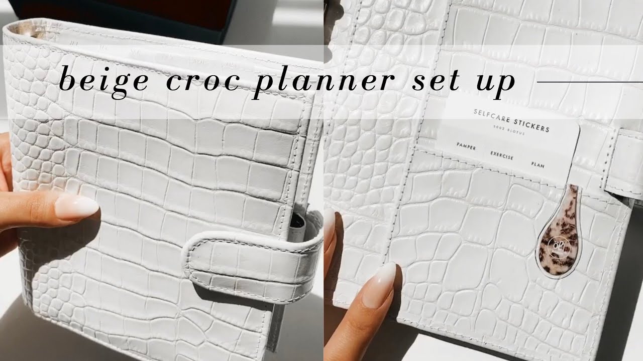 Настройка моей новой индивидуальной ежедневника | A6 Beige Croco VDS | MadyPlans