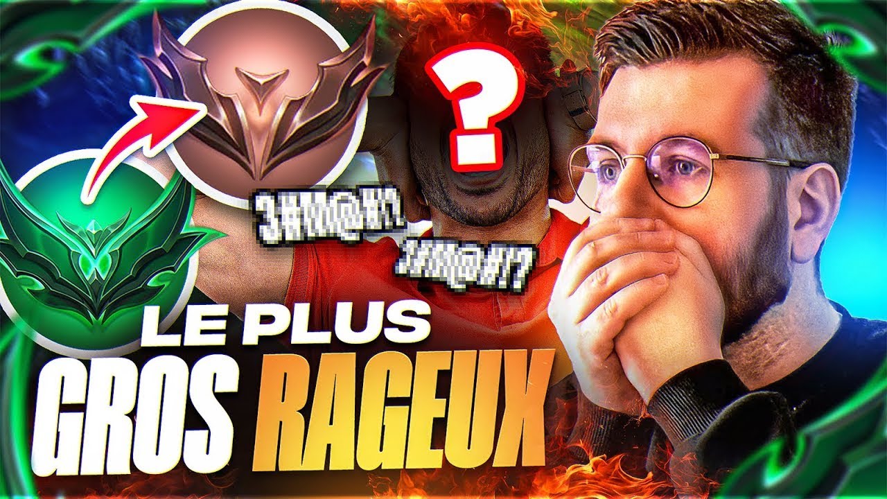 LE PLUS GROS RAGEUX DE LEAGUE OF LEGENDS ! DE EMERAUDE A BRONZE ! IL INSULTE LES VIEWERS !