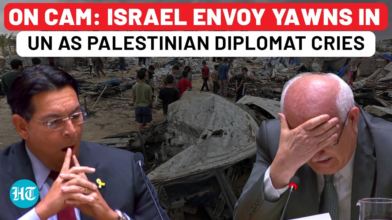 Unprecedented UN Video: Israel’s Envoy Yawns at 1,300 Dead Children As Palestinian Diplomat Cries