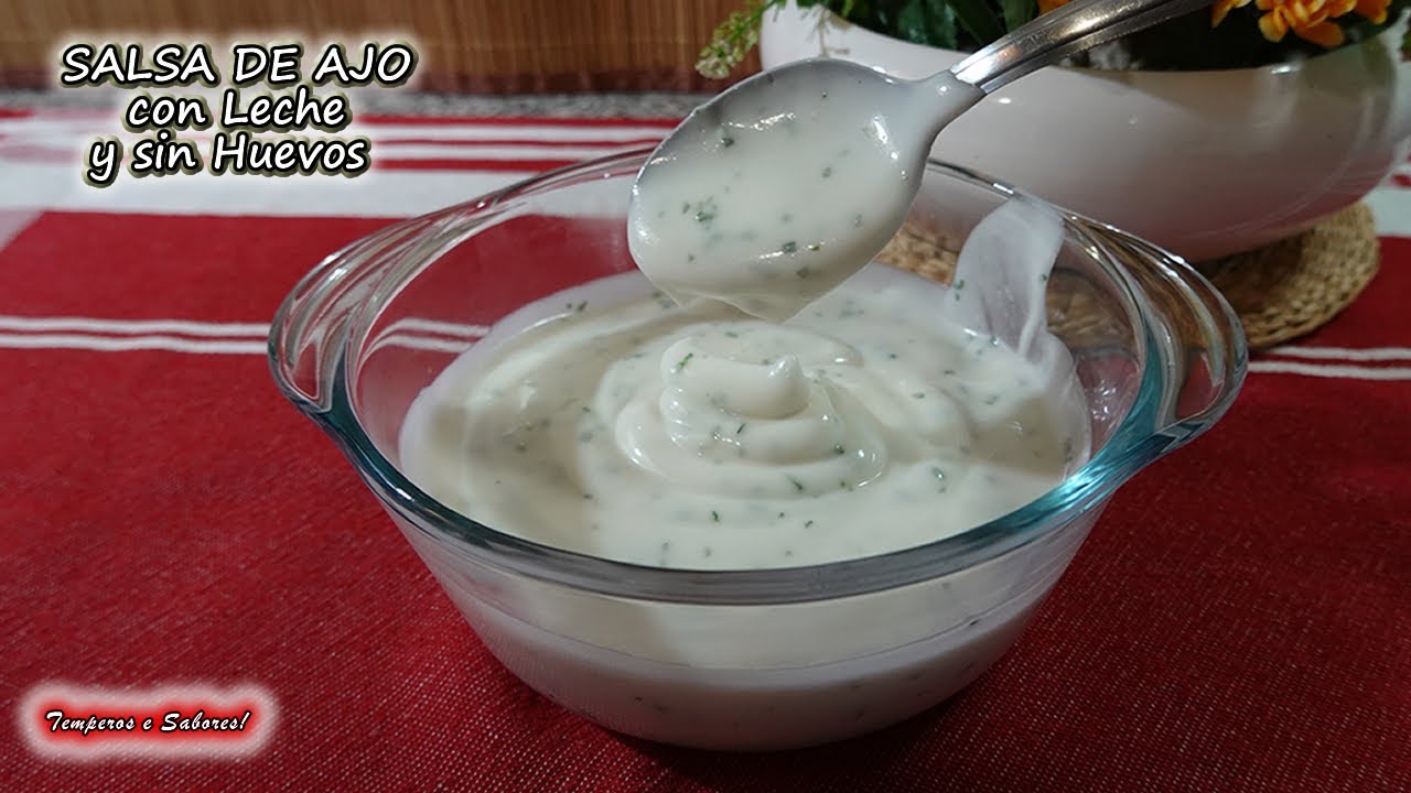 SALSA DE AJO SIN HUEVO SALUDABLE Fácil y Deliciosa