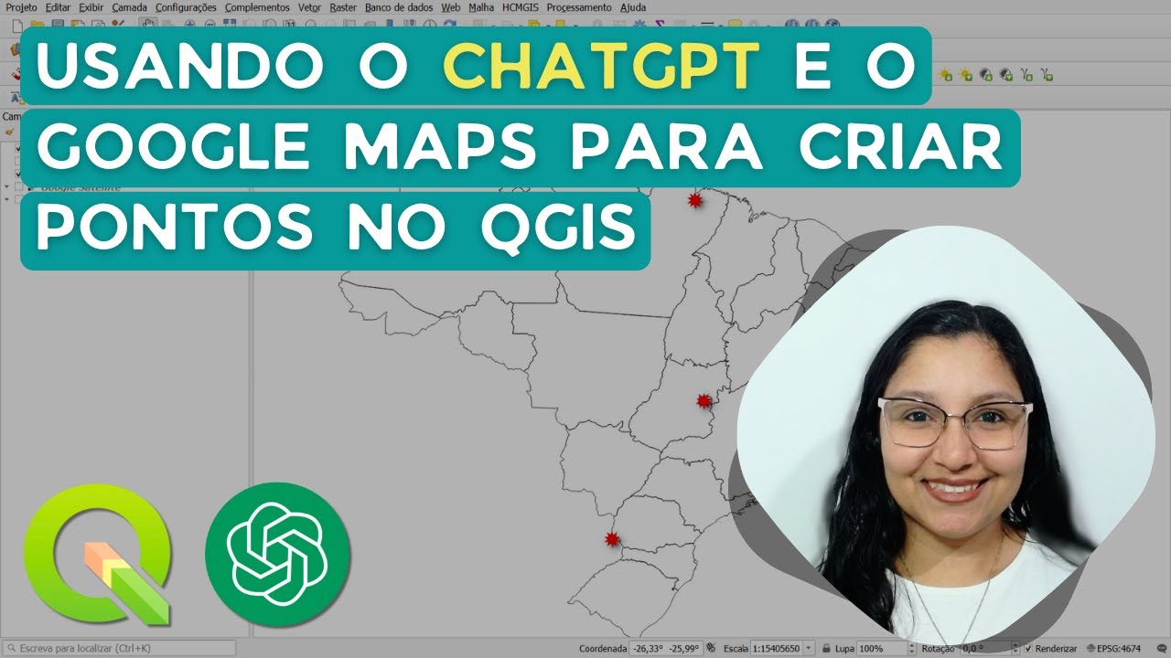 Usando a IA ChatGPT e o Google Maps para criar pontos no QGIS