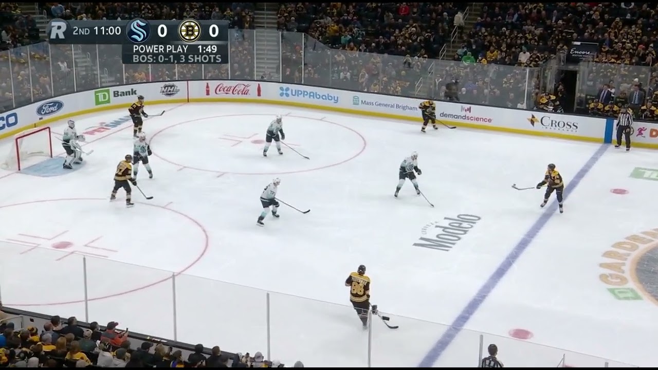 Seattle Kraken Penalty Kill Scheme - Clip 6 - DZ Diamond - Kraken @ Bruins 2/1/22