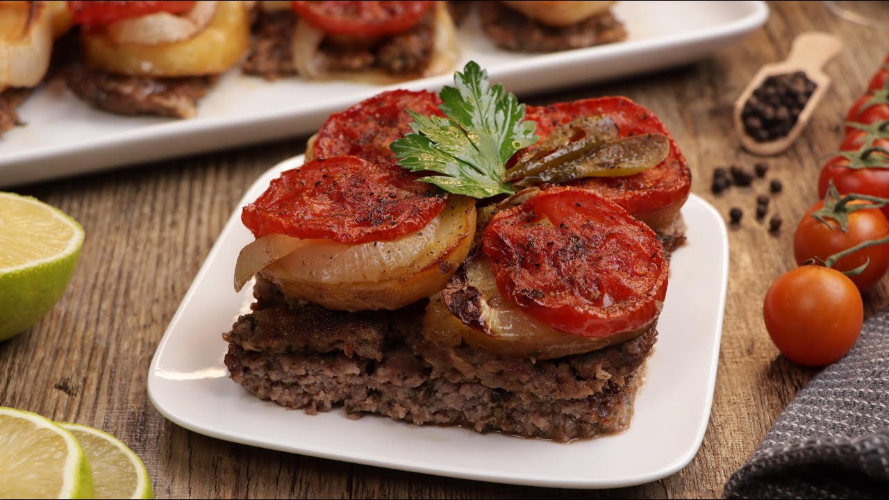 صينية الكفتة بالبطاطا والبندورة الشهية 🥰 😍