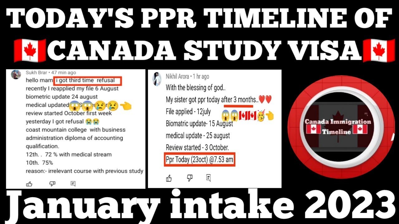 PPR Canada timeline today 23.Oct😍🇨🇦#canada ppr timeline #canada #Refusal study visa # canada refusal