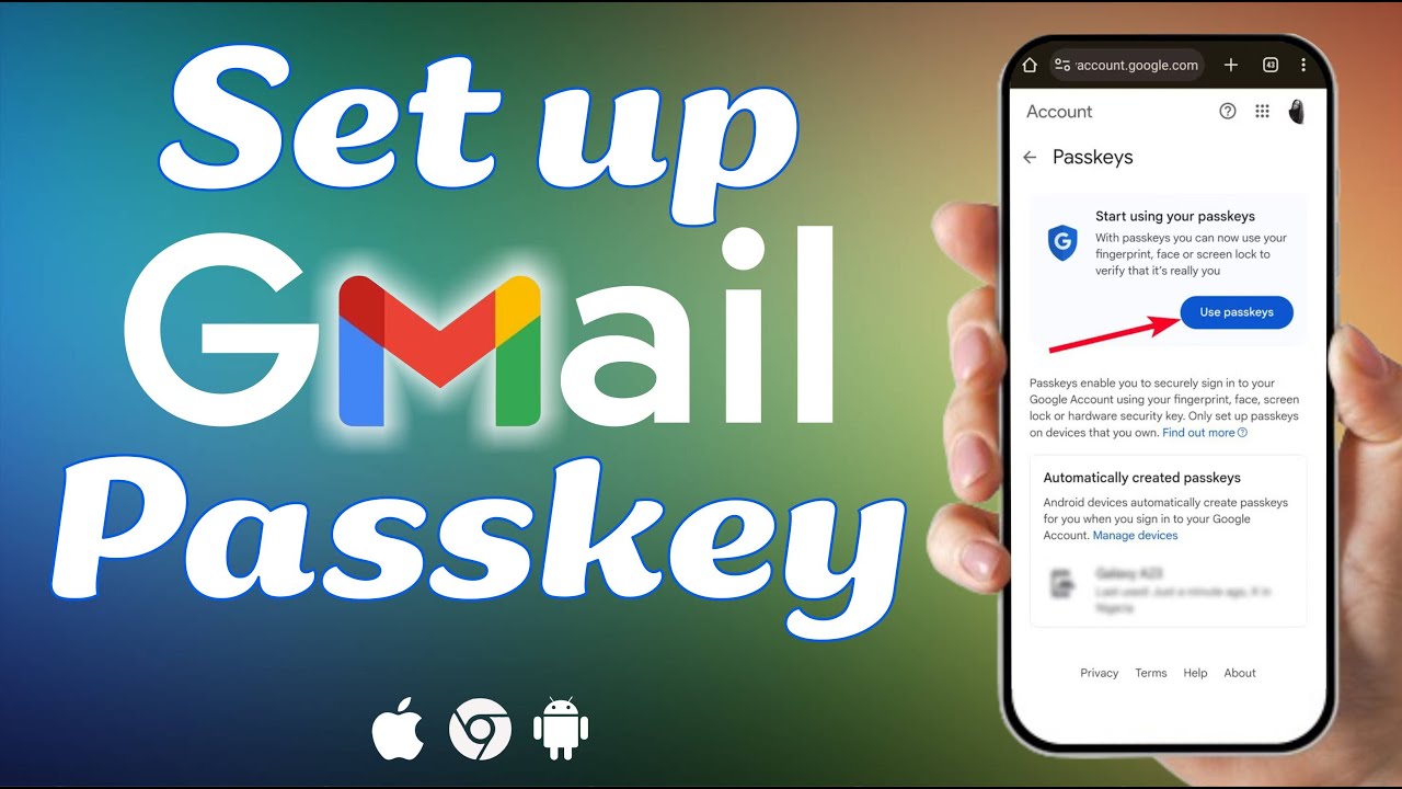 Как настроить и использовать Gmail Passkey (на мобильном устройстве и компьютере)