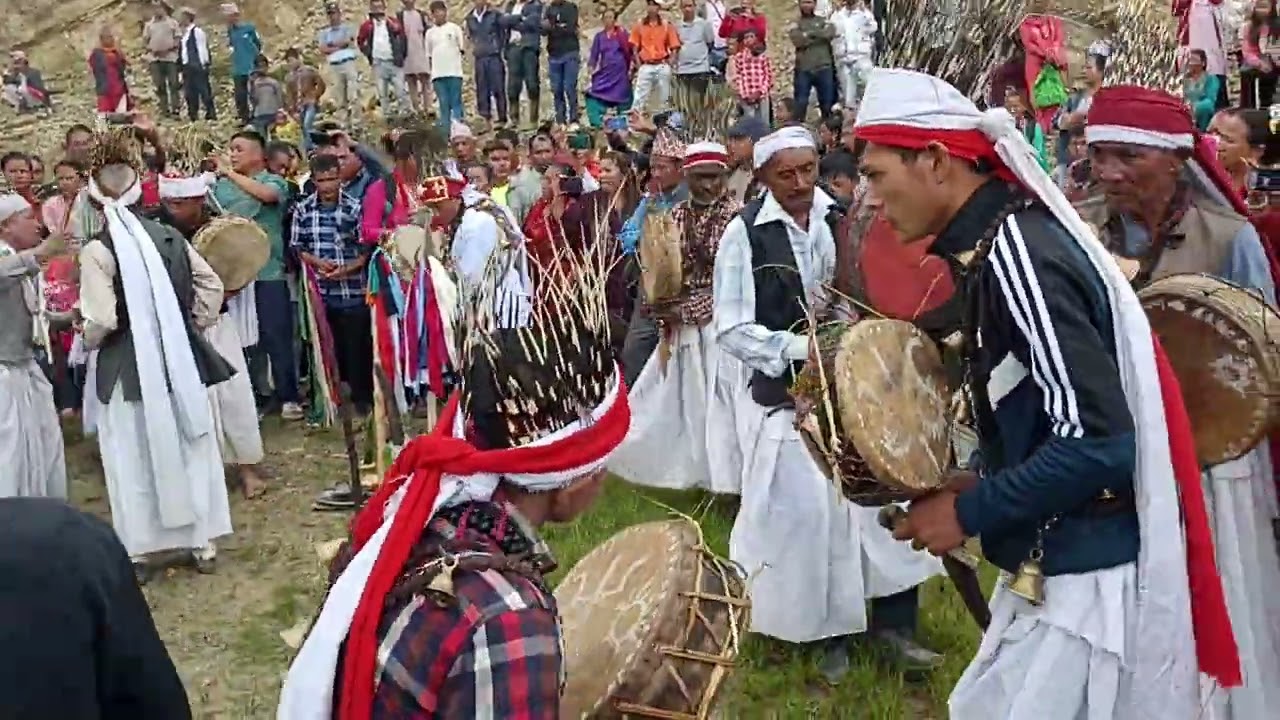Dhami groups  dance  in thanapati  bahiro mahadebthan