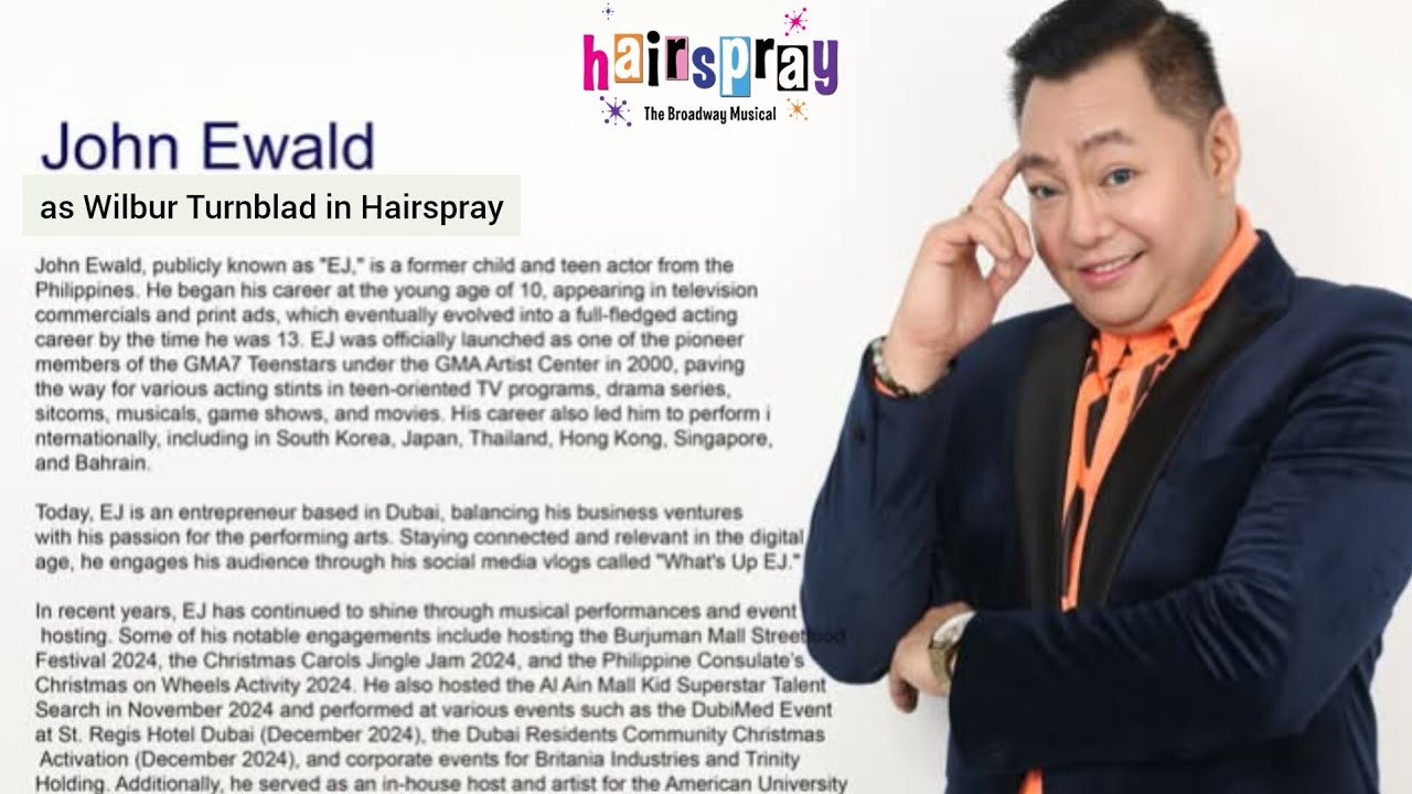 🎼EJ as Wilbur Turnblad | HAIRSPRAY MUSICAL 🎭🎶OFF BROADWAY UAE 🇦🇪 #offbroadway #hairspraymusical #uae