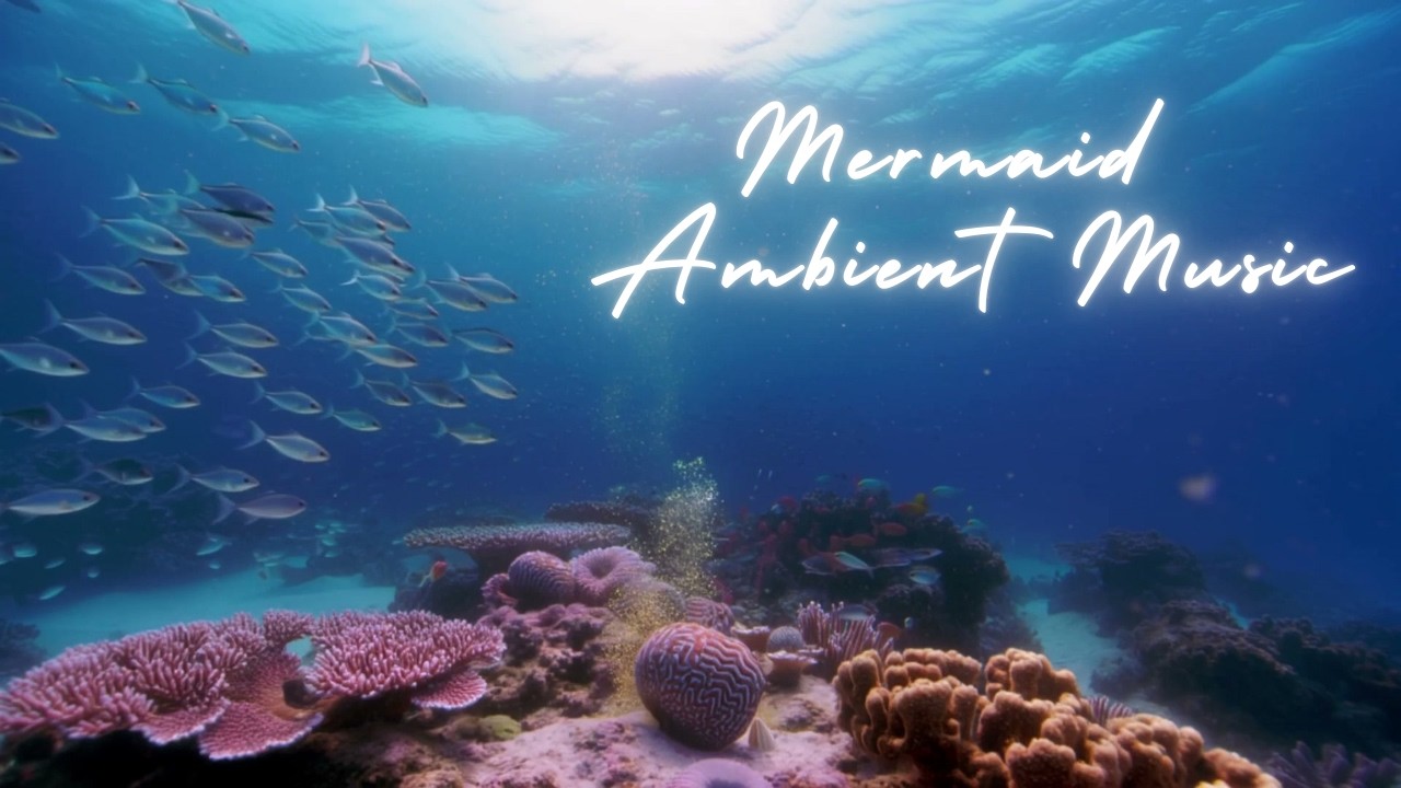 Tropical Fish Swimming Over Coral Reefs 🐠 Mermaid Ambient Music for Deep Sleep & Ocean Calm