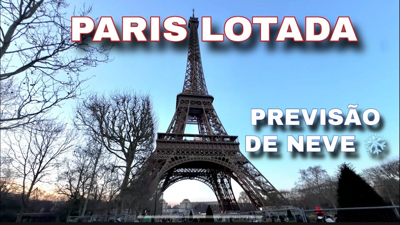 PARIS FRIA E LOTADA COM PREVISÃO DE NEVE ❄️⛄️