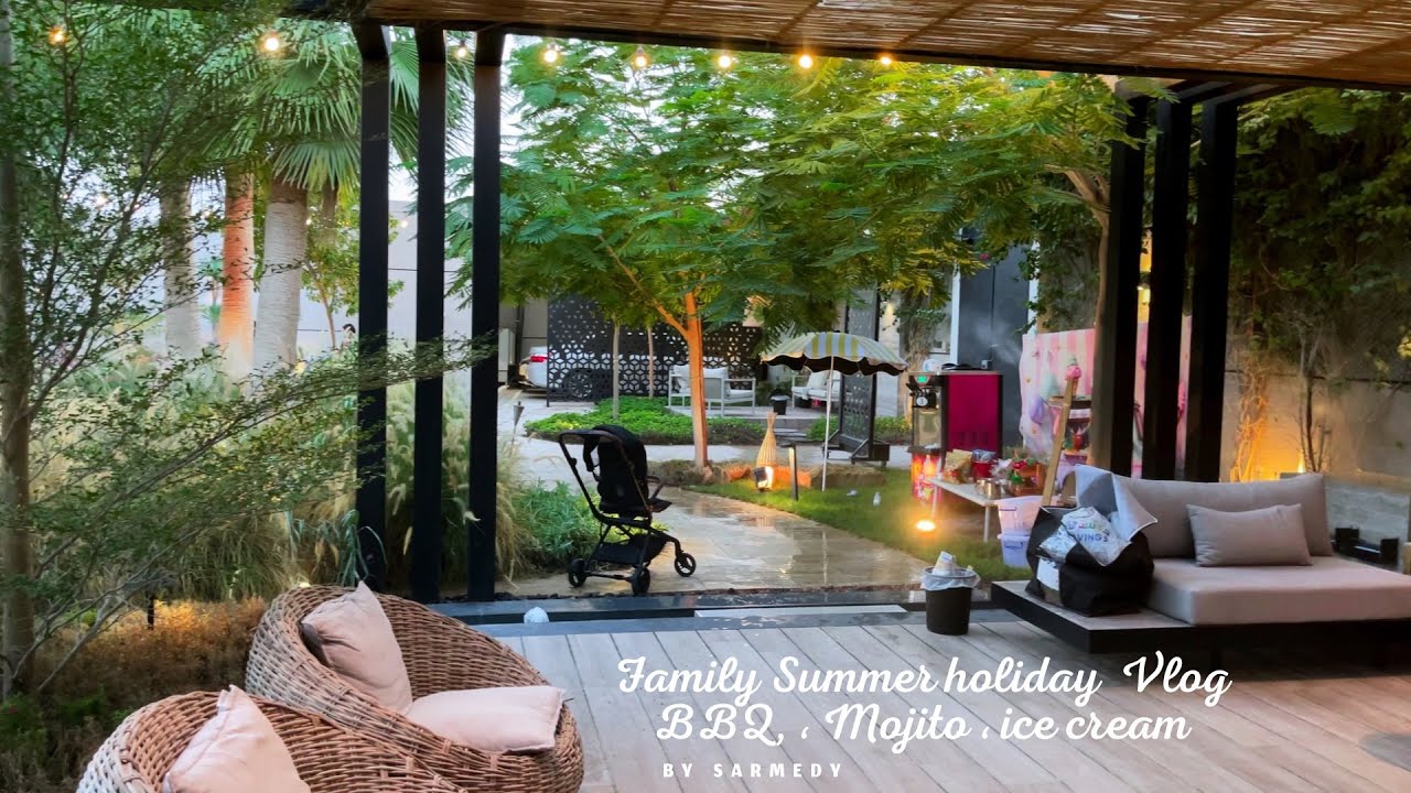 فلوق شاليه صيفي مع العائلة 🌞 فعاليات انشطه ايسكريم مشروبات BBQ | Family Summer holiday Chalet Vlog