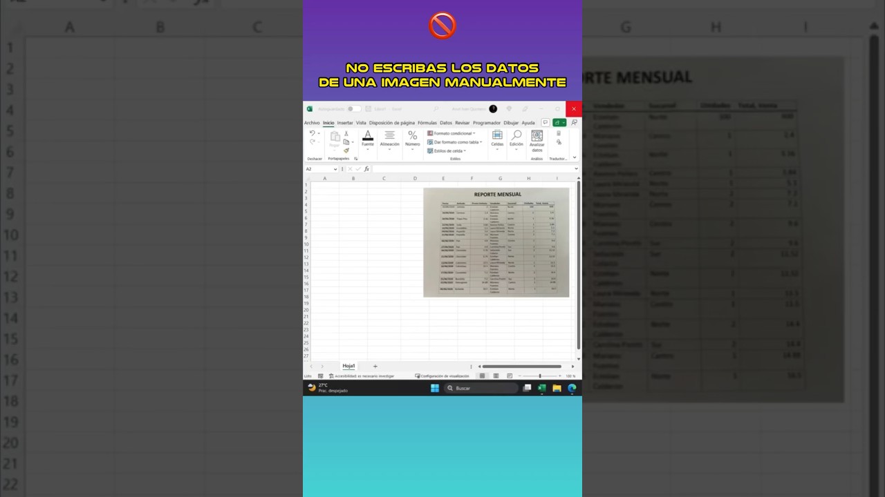 CONVERTIR UNA IMAGEN A DATOS AUTOM&Aacute;TICAMENTE EN EXCEL