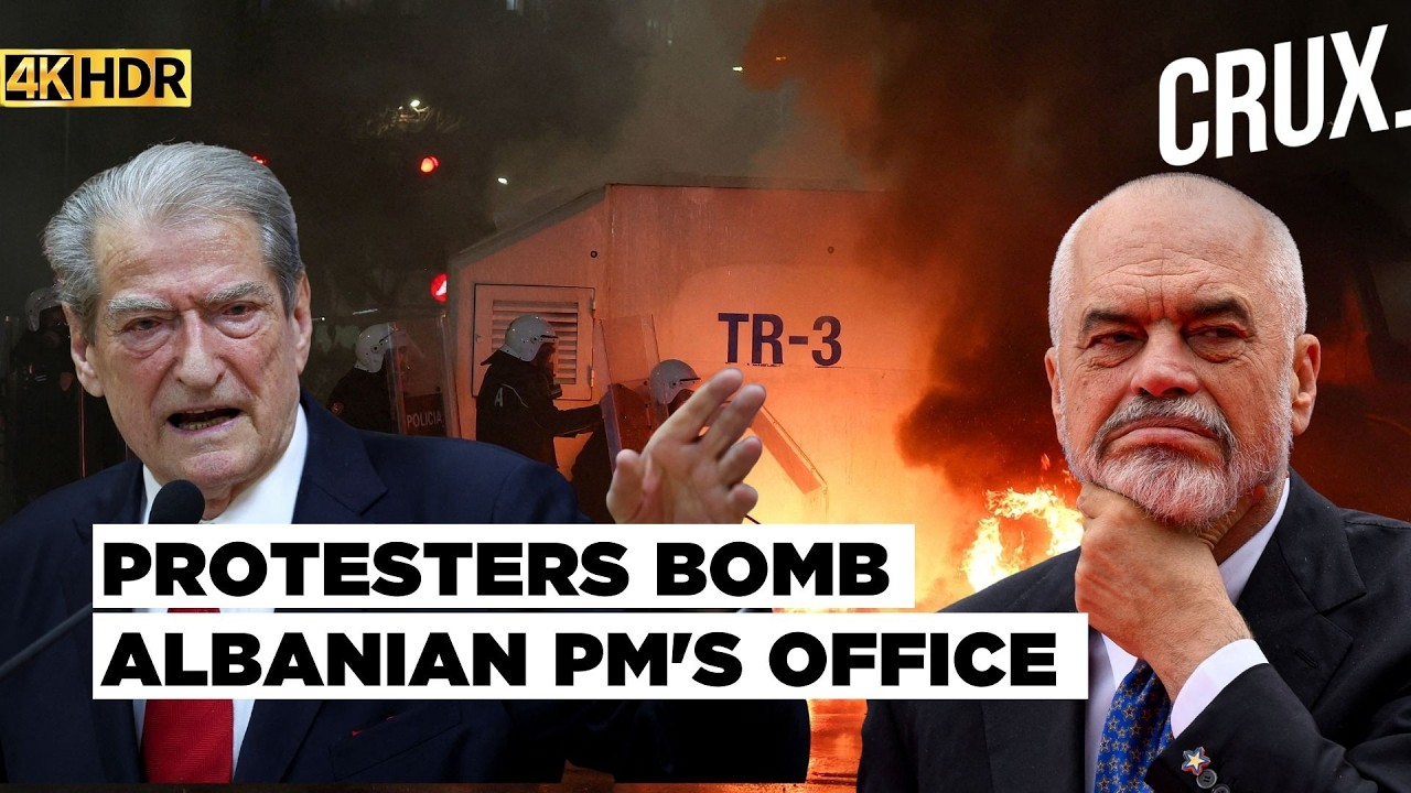 “Save Albania From Political Corpse Edi Rama” Protesters Bomb PM's Office, Demand Resignation | 4K