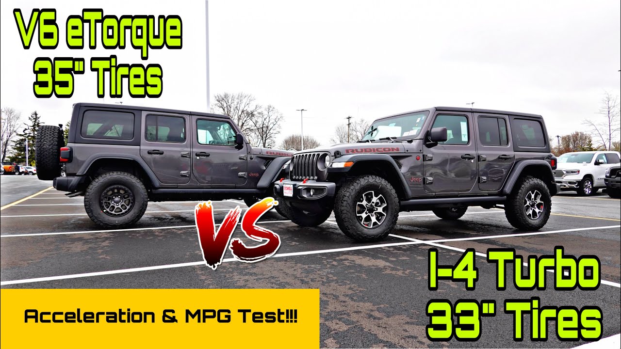 2022 Jeep Wrangler I4 Turbo VS V6 eTorque  || How Bad Is The Acceleration/MPG on Xtreme Recon?