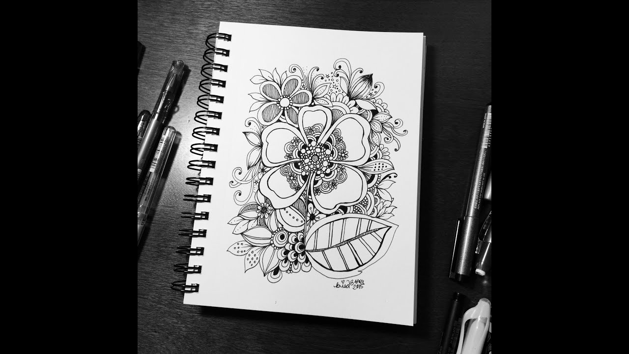 zentangle inspired x2 speed - flowers